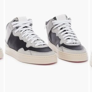 P448 Gray and Black High-Top Sneakers